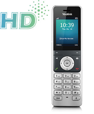 W56H Wireless DECT Handset, HD audio, Li-ion battery, 30 hours talk time, 400 hours standby time and quick charging capability