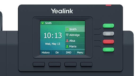 Yealink T33G VoIP SIP telephone, 2 x Gigabit Ethernet, 4 x line keys, PoE required, AC optional, 2.4 inch colour backlit LCD, HD audio