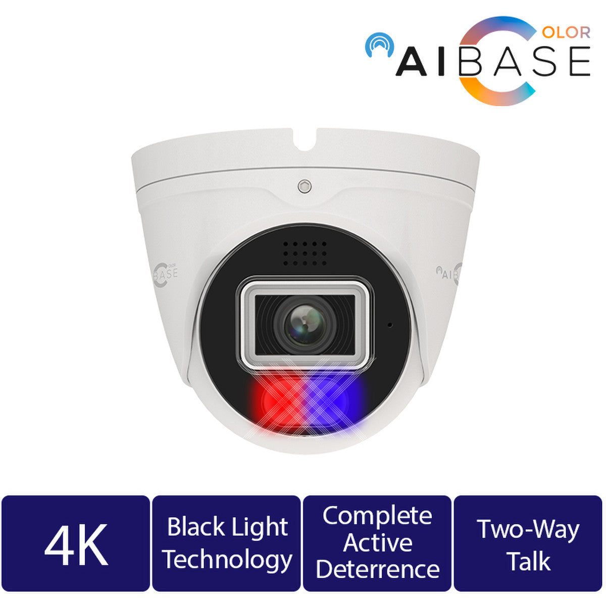 4K AI Black Light Active Deterrence IP Turret (CAM-IP3178-PV-28-AI)