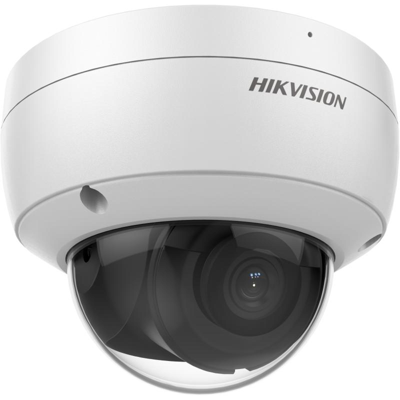 DS-2CD2143G2-IU 2.8mm/4mm, White/black, 2K, 4 MP AcuSense Built-in Mic Fixed Dome Network Camera
