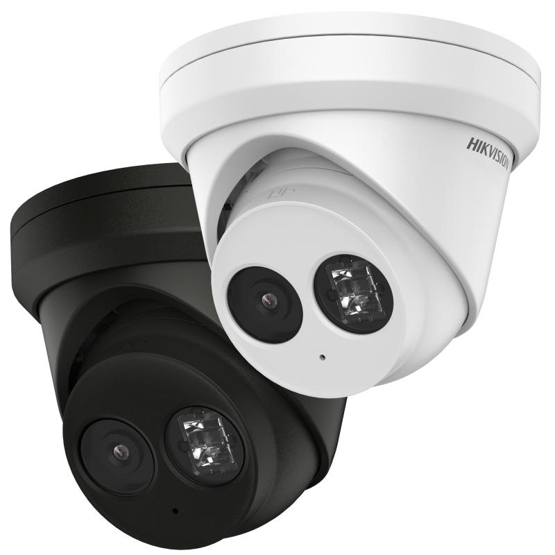 DS-2CD2383G2-IU 2.8mm/4mm, White/Black, 4K 8MP AcuSense Turret Camera with built-in Mic