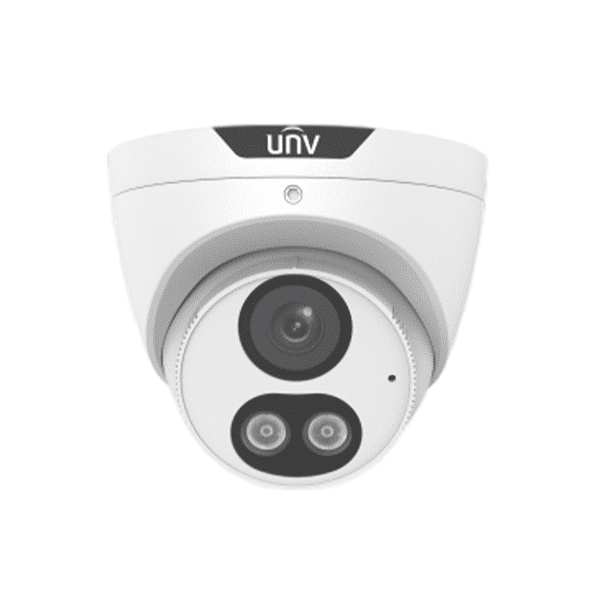 UNV IPC3615SB-ADF28KMC-I0, 5MP Light and Audible Warning Fixed Eyeball camera,  120dB WDR, support both IR and LED light, Smart functions, Starlight, IP67, Basic harness