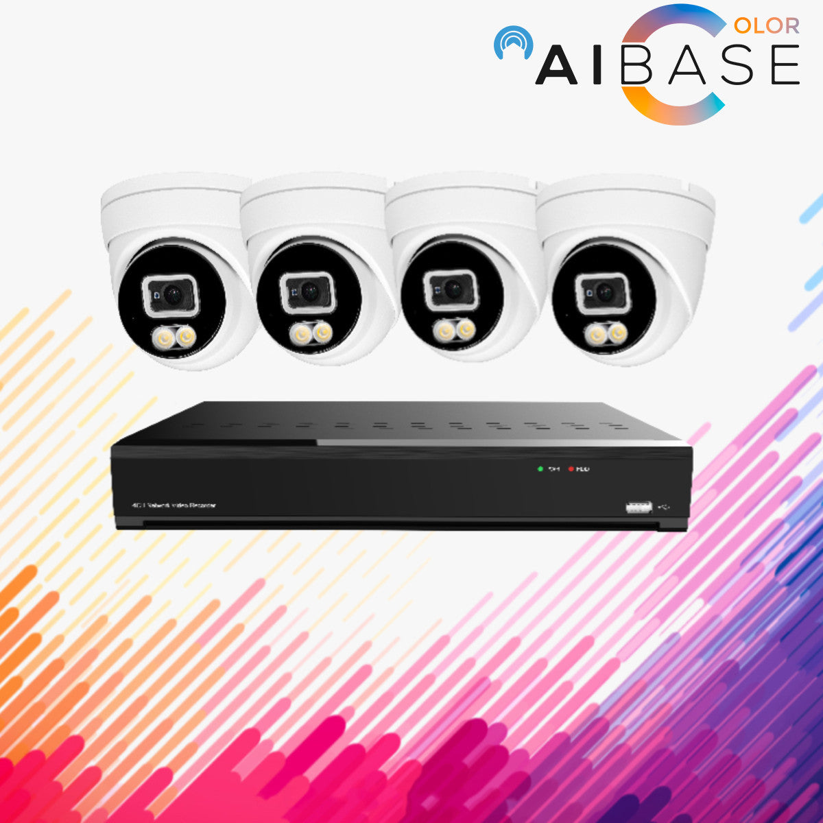 4CH POE NVR WITH 5MP FULL COLOR IPC KIT (KIT-NV3104-5M-AI)