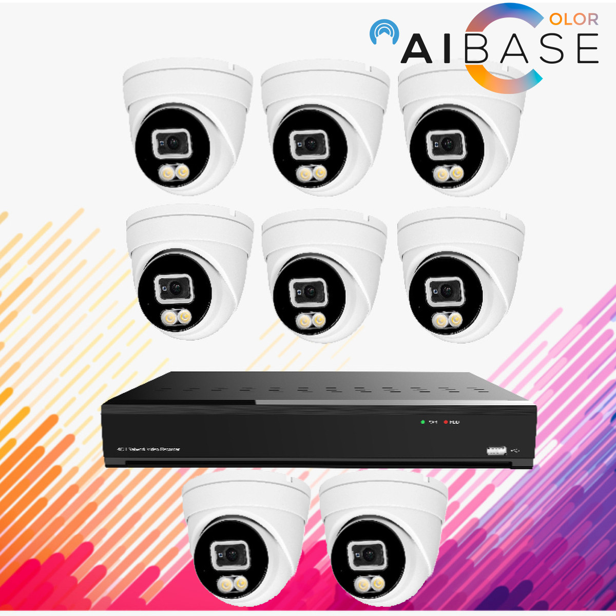 8CH POE NVR WITH 5MP FULL COLOR IPC KIT (KIT-NV3108-5M-AI)